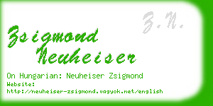 zsigmond neuheiser business card